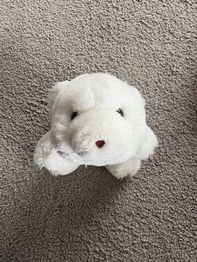 RARE CONDITION 1980 Gund Snuffles Polar Bear - VINTAGE Gold Medallion & Bean Bag